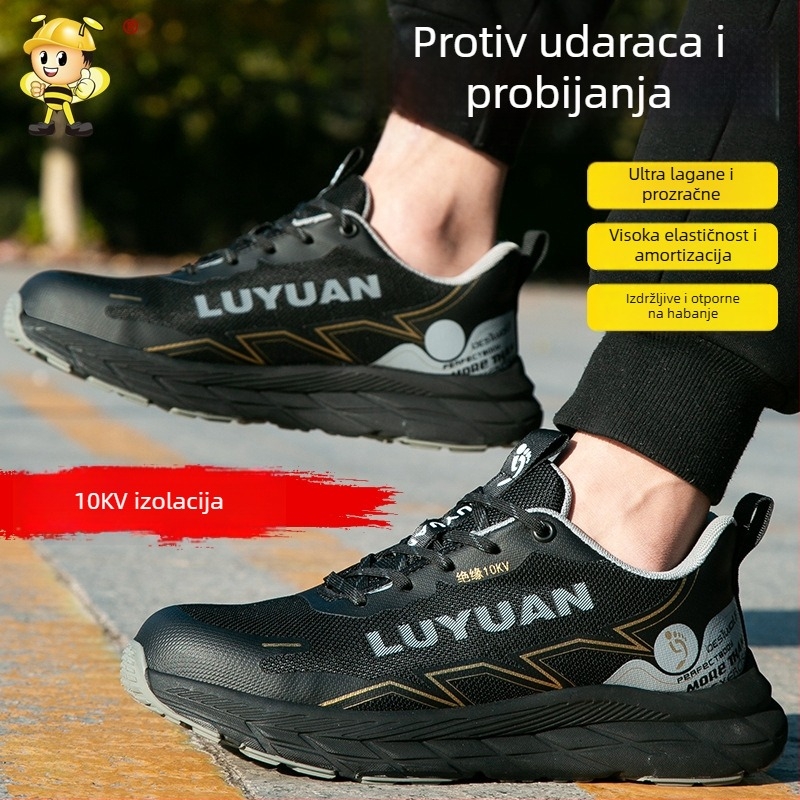 Cipele za zavarivanje s čeličnom prstiju, prozračne, otporne na udarce i proboje, otporne na miris, lagane i izolirane, muške