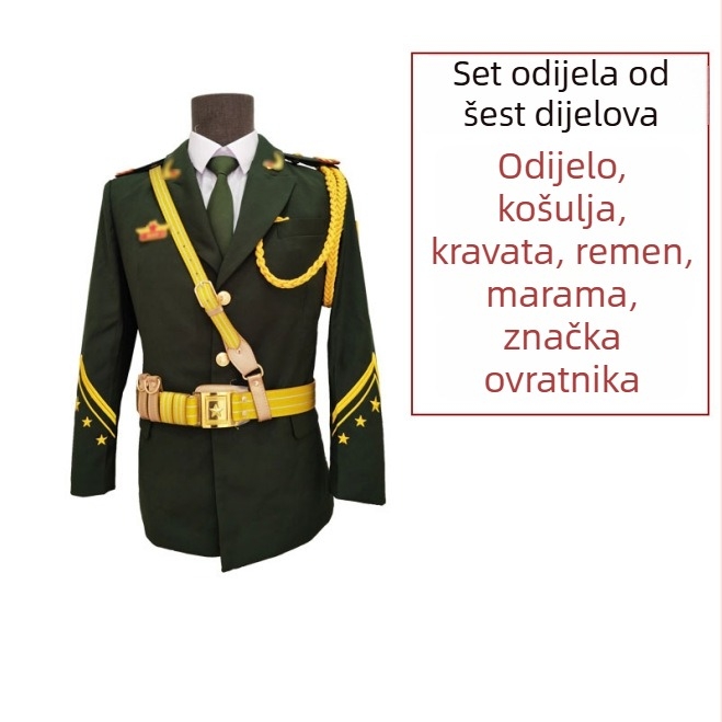 Ceremonijalna uniforma straže zastave za učenike srednje škole – unisex, poliester