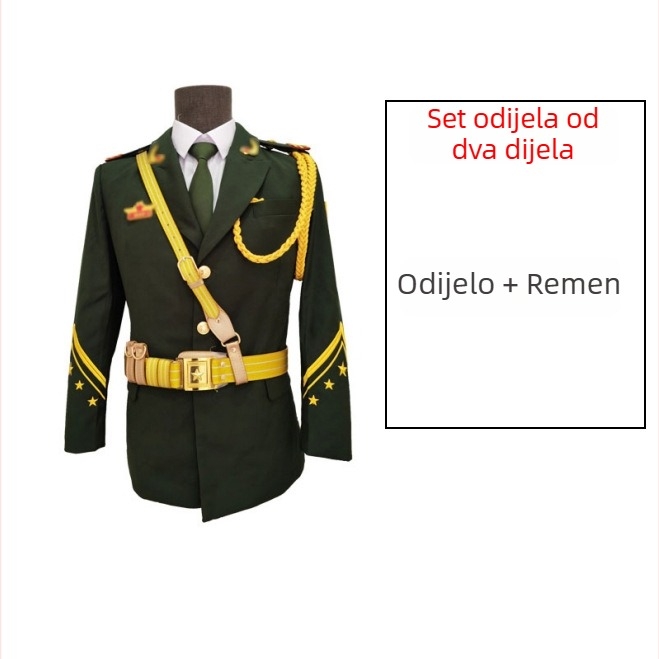 Ceremonijalna uniforma straže zastave za učenike srednje škole – unisex, poliester