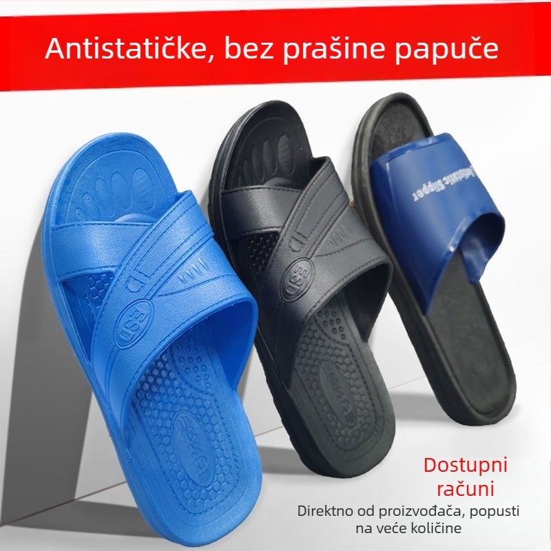 SPU antistatične papuče za muškarce i žene, radna obuća bez prašine, s debelim mekanim đonom i protukliznim dizajnom.