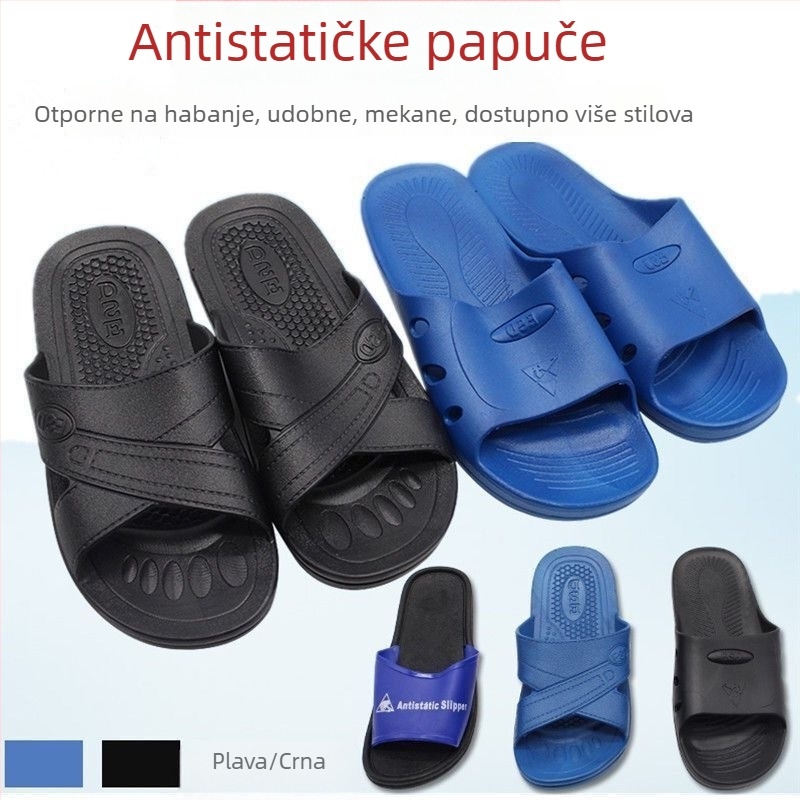 SPU antistatične papuče za muškarce i žene, radna obuća bez prašine, s debelim mekanim đonom i protukliznim dizajnom.