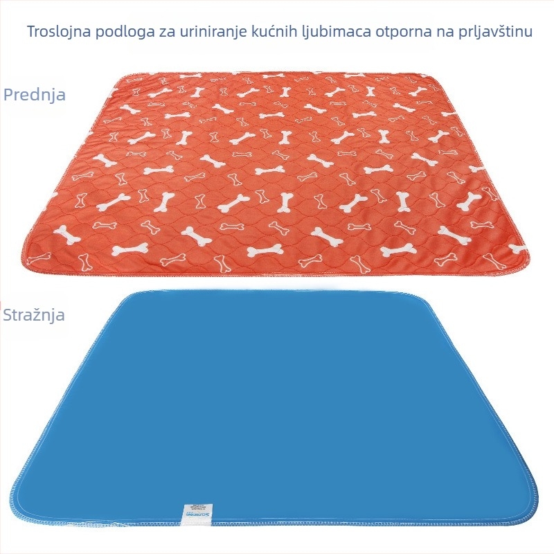 Podložak za mokrenje kućnih ljubimaca, trostruka vodootporna PVC, višekratno upotrebljiv i periv
