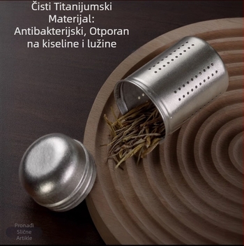 Kantica od čistog titana za čaj s filtrom, čajnom loptom i listovima čaja