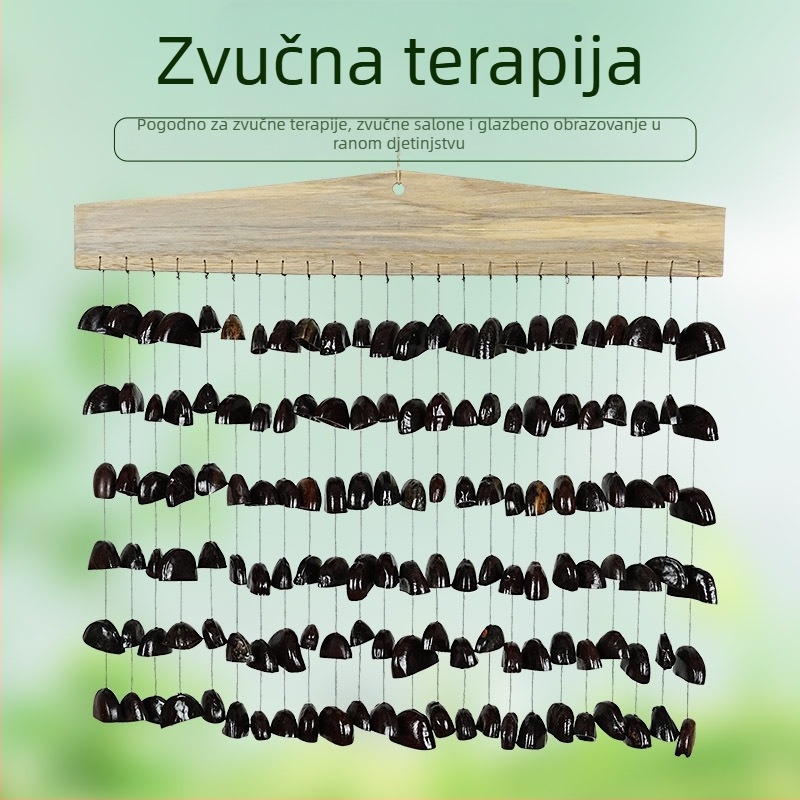 Ručni zvončić i bambuski zvon vetra za meditaciju i jogu — instrument zvučne terapije