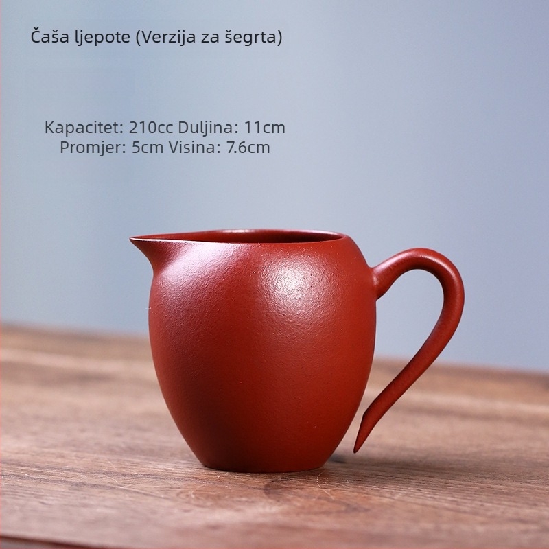 Set Gongfu čaja od Yixing Zisha gline, potpuno ručna izrada, otporna na toplinu, kućni set za čaj s čašom za ravnomjernu raspodjelu
