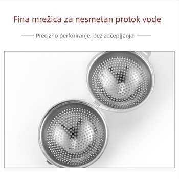 Čajni infuzor od nehrđajućeg čelika 304, s okruglom kuglom i lancem, prijenosno za ured