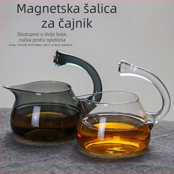 Staklena šalica s magnetskim infuzorom i držačem, visok borosilikatni čajni set, dodaci za čaj, odvajanje čaja od vode