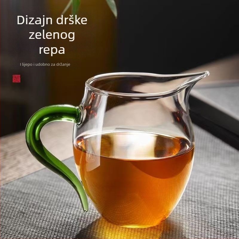 Stakleni trodijelni set za čaj s filtrima, otporno na visoke temperature borosilikatno staklo, za pripremu i dijeljenje čaja, novi kineski stil