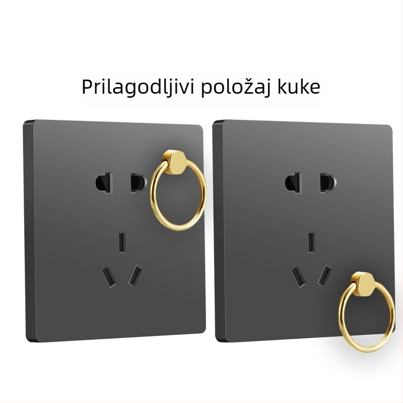Tip 86: skriveni zidni panel utičnice za lampu s kukom i pet otvora
