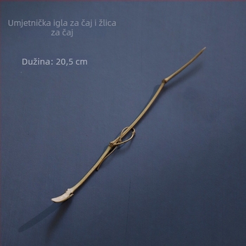 Prirodna bambus čajna igla i čajna vilica, karbonizirani bambus, dodaci za ceremoniju čaja, igla za Pu-erh kolač