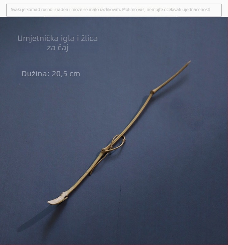 Prirodna bambus čajna igla i čajna vilica, karbonizirani bambus, dodaci za ceremoniju čaja, igla za Pu-erh kolač