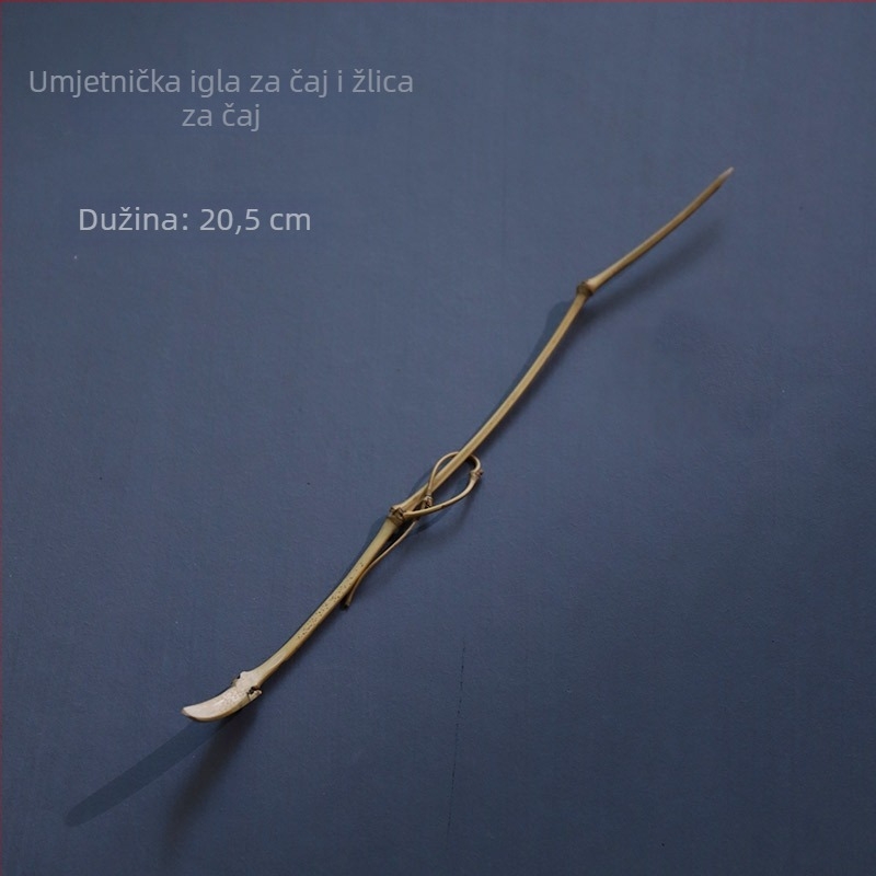 Prirodna bambus čajna igla i čajna vilica, karbonizirani bambus, dodaci za ceremoniju čaja, igla za Pu-erh kolač