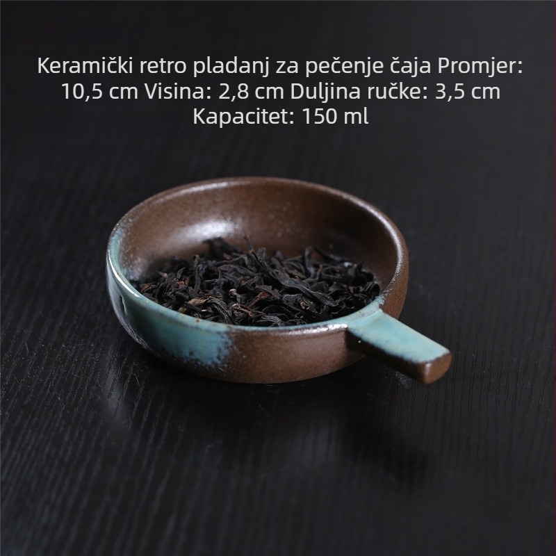 Keramički retro roaster za čaj, pladanj za čaj, grijanje svijećom, prženje čaja i poticanje arome — dodaci za Kung Fu čajnu ceremonialadu