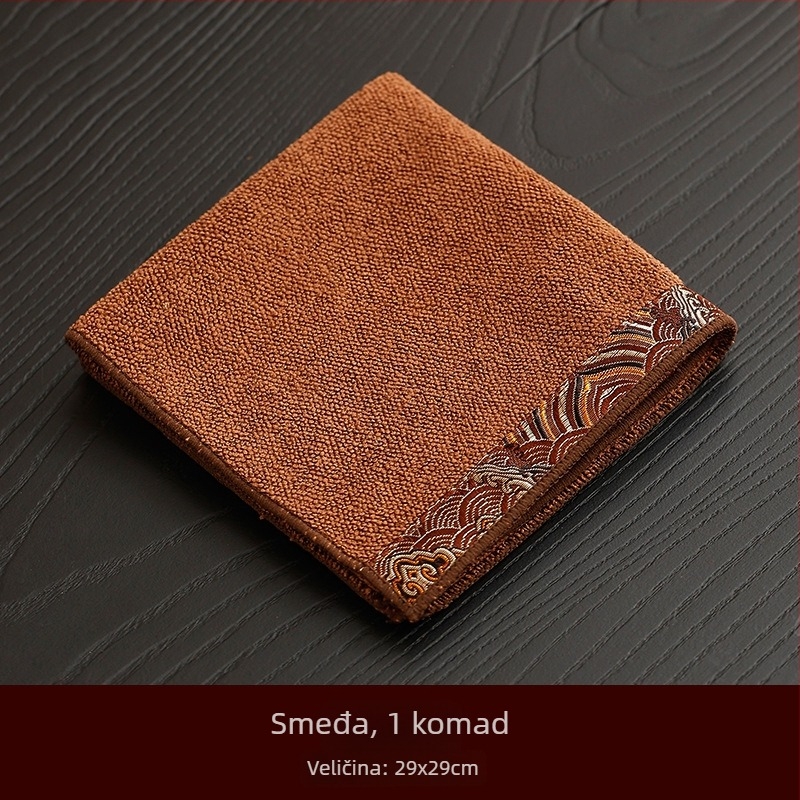 Premium debeli ručnik za čaj i upijajući materijal za čajni stol, Zen stil