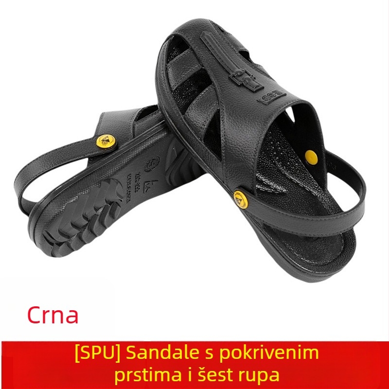 Antistatijske sandale sa šest otvora, zaštitni prst, prozračne, za prostore čistog okruženja u elektronijskoj industriji
