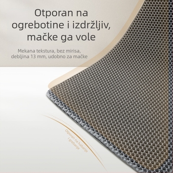 Dvoslojna EVA podloga za mačji pijesak, periva, protuklizna, filtriranje pijeska, otporna na trošenje
