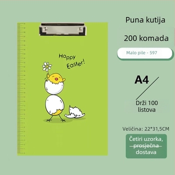Clipboard za studente s crtanim dizajnom, plastični klip za A4 i ploča za pisanje, tvrda površina