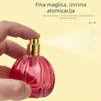 50 ml bočica parfema u obliku tikve, šarena staklena boca s raspršivačem, kapica na klik, prijenosna i višekratno napunjavajuća