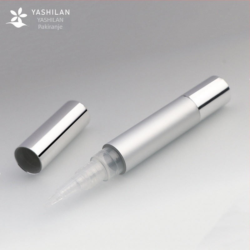 5ml zlatno-srebrni aluminijski korektor/pero za mikroblading, kozmetičko pakiranje s rotirajućim mehanizmom