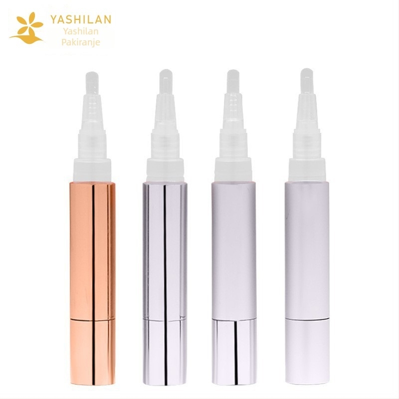 5ml zlatno-srebrni aluminijski korektor/pero za mikroblading, kozmetičko pakiranje s rotirajućim mehanizmom