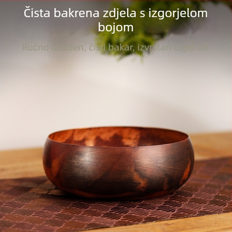 Čisti bakreni alat za pero i čaj, veliki spremnik za ostatke čaja, tradicionalni kineski stil čajne ceremonije za ured i dom