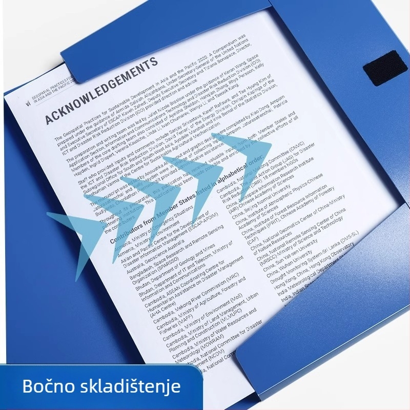 A4 plastična kutija za dokumente – kutija za pohranu osobnih dosjea i financijskih potvrda (Model M95288)