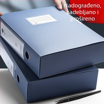 Plava A4 debela kutija za dokumente, PVC, dosije za dokumente i ugovore – uredski pribor