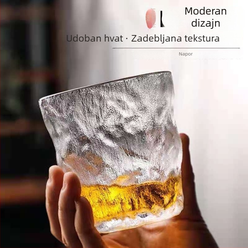 Staklena čaša s ledenim uzorkom za žene, ljetna kućna upotreba, čaj i kafa