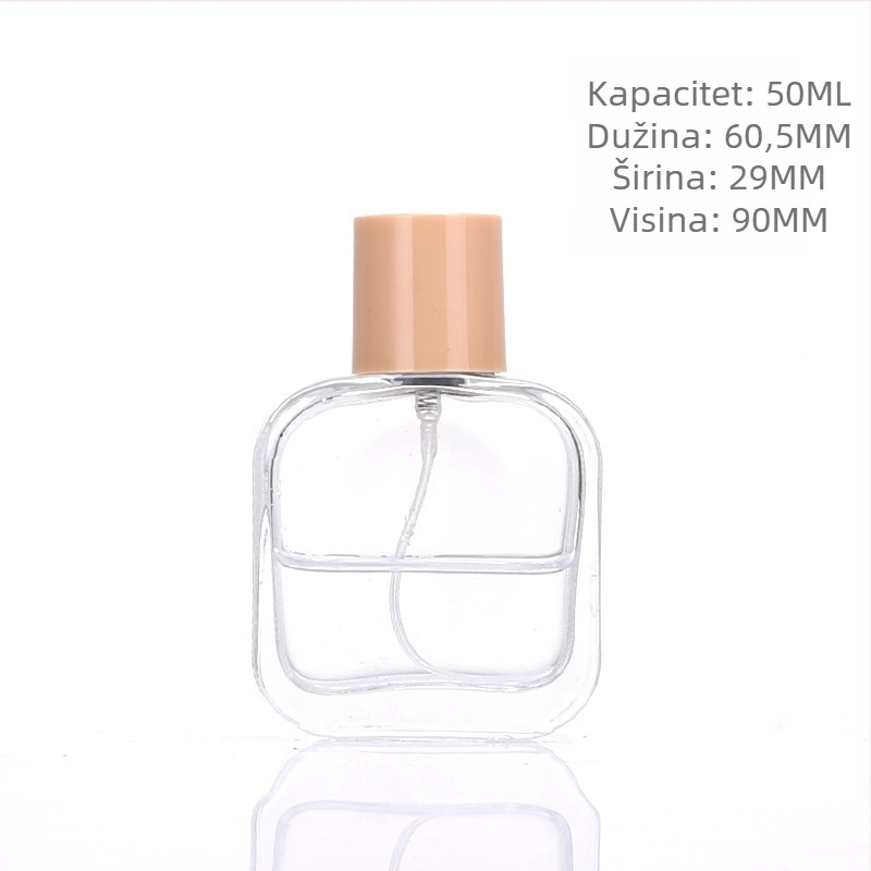 30 ml staklena bočica za parfem, prazna kozmetička uzorak bočica, debeli pump-sprej za vodu od cvijeća