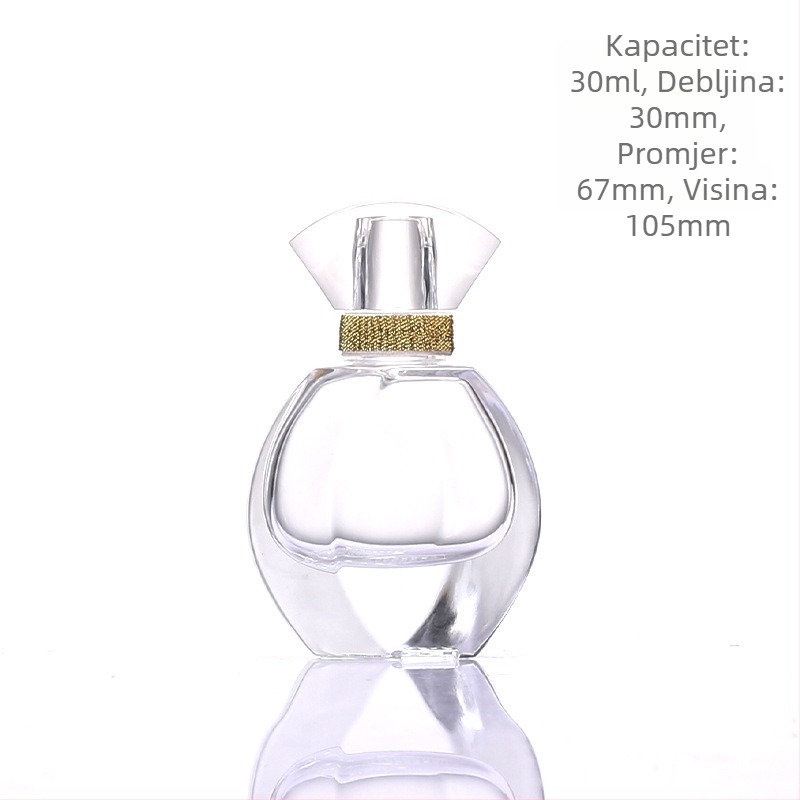 30 ml staklena bočica za parfem, prazna kozmetička uzorak bočica, debeli pump-sprej za vodu od cvijeća