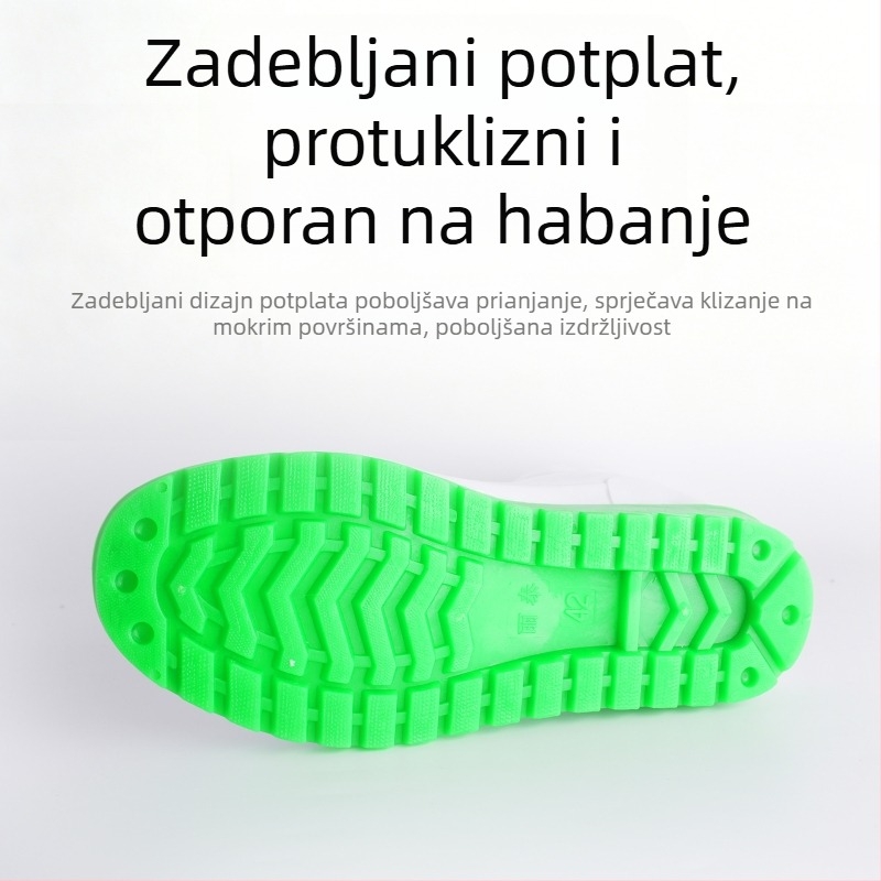 Bijele vodootporne radne cipele za prehrambenu industriju, protivklizne, otporne na ulje, s flis podstavom za toplinu, za muškarce