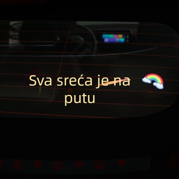 Personalizirana kreativna tekstualna naljepnica za prozore i panoramski krov