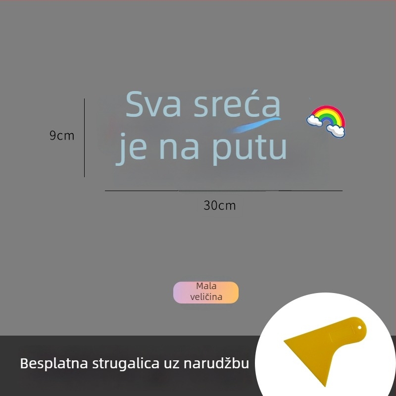 Personalizirana kreativna tekstualna naljepnica za prozore i panoramski krov