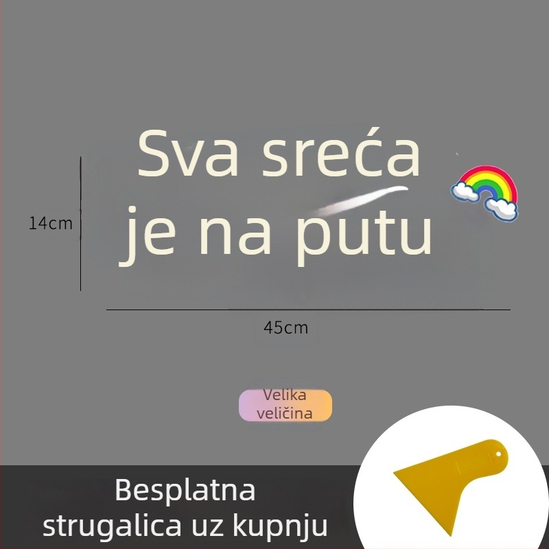 Personalizirana kreativna tekstualna naljepnica za prozore i panoramski krov