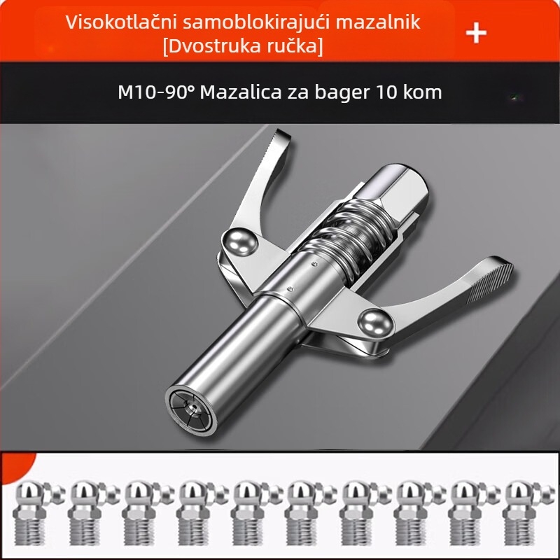 Ručni visokotlačni pištolj za mazivo s zaključavajućom mlaznicom