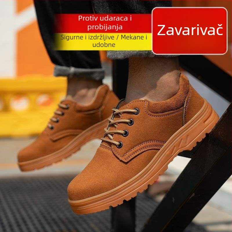 Muške radne cipele s čeličnim prstom, otporne na udarce i probijanje, lagane, otporne na habanje, prozračne, protiv mirisa, za gradilište