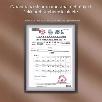 Žlica od 316L nehrđajućeg čelika, prehrambena kvaliteta, kućna upotreba, duga drška, zadebljana konstrukcija, moderni minimalistički dizajn.