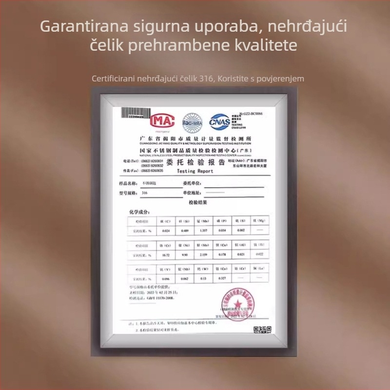 Žlica od 316L nehrđajućeg čelika, prehrambena kvaliteta, kućna upotreba, duga drška, zadebljana konstrukcija, moderni minimalistički dizajn.