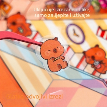 3D diorama naljepnice – simpatične crtane, ručno izrađene DIY za dnevnik