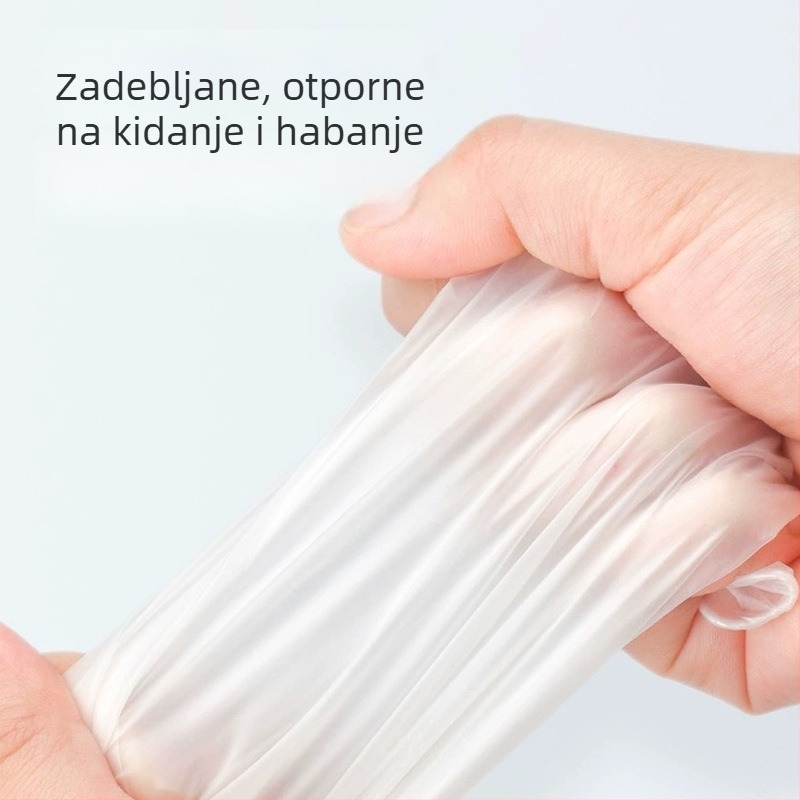 TPE elastične jednokratne rukavice, hrane kvalitete za kućnu upotrebu, prozirne, debele filmske rukavice