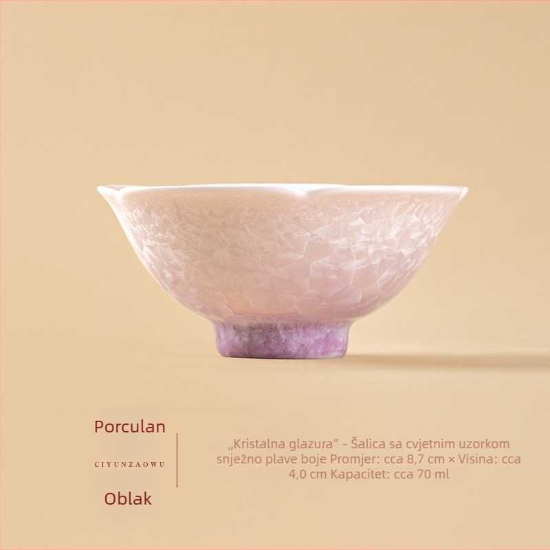 Porcelanska šalica za čaj s kristalnom glazurom, vrhunske kvalitete, za žene, osobna uporaba, dio čajnog seta.