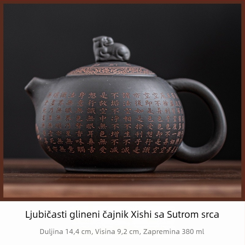 Baifuku ljubičasti keramički čajnik Xi Shi, veliki kapacitet, Kung Fu čajni set, keramička gravura, vrhunski set za čaj