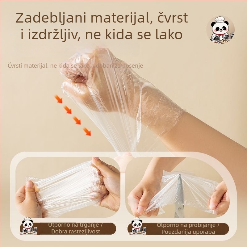 TPE jednokratne rukavice, visoke kvalitete za hranu, za kuhinju, mijesiti tijesto, pečenje i čišćenje; debele i izdržljive