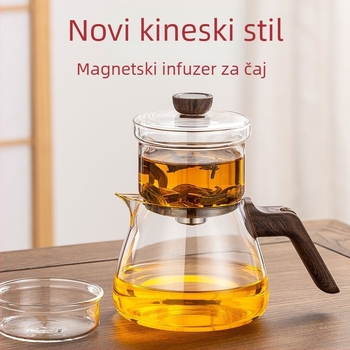 Lijeni čajni aparat s magnetskim odjeljivanjem čaja i vode, filtriranje jednim pritiskom, čaj od zelene mandarine, gaiwan i visokokvalitetan čajni set