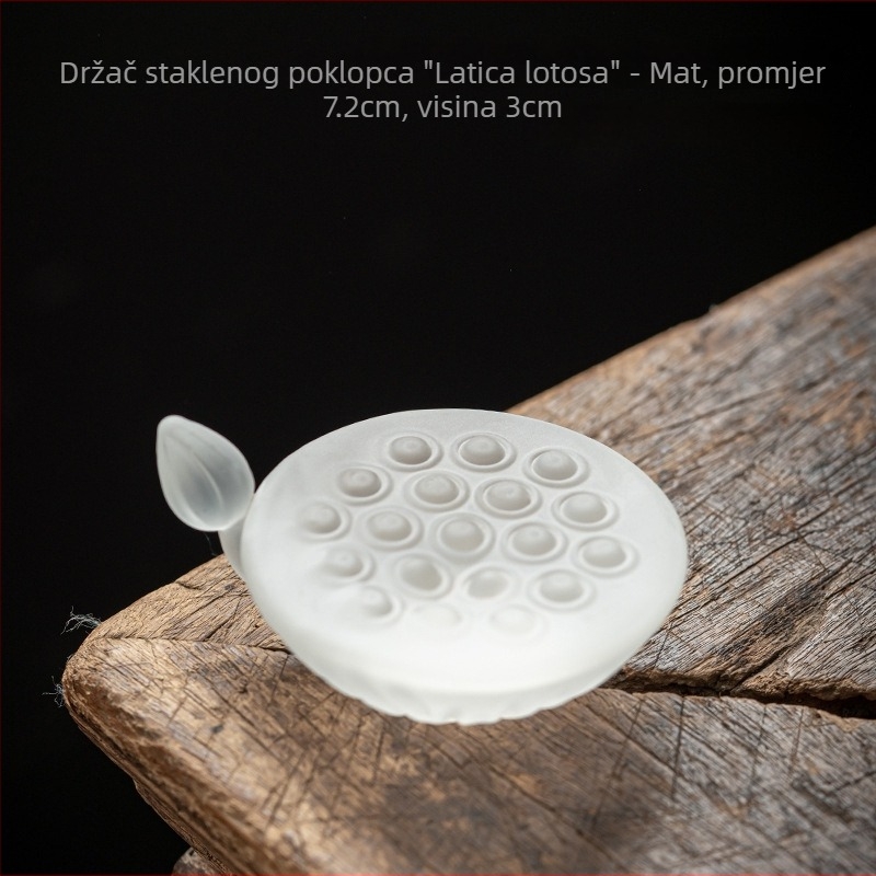 Staklena podrška za poklop za čajnu ceremoniju, mali zen-inspirirani dodatak od ljubičaste pijeska za poklop čajnika, ukrasni set Kung Fu čaja