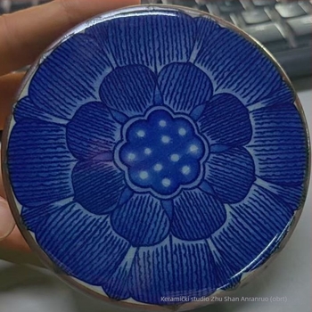 Jingdezhen porculanski podmetač za čaj u obliku lotosa, baza za čajnik s pukotinom glazure, pogodno za Gongfu čajni set, kućna upotreba