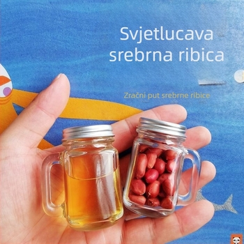 Prozirna cilindrična staklena bočica s poklopcem, 120 ml, za kozmetičke uzorke