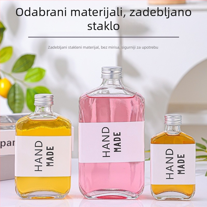 Staklena boca od 100 ml s aluminijskim poklopcem za mliječni čaj i hladnu kavu