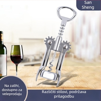 Prijenosni višefunkcionalni otvorivač boca od cinkovog legura za vino i pivo