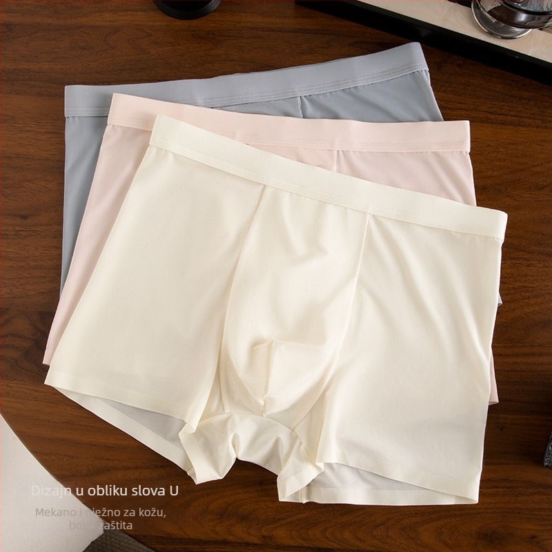 Muške bokserice Ice Silk, visokokvalitetno 3D pletenje, prozračna mreža, šarene niti, ljetna svježina, veličina 142 standardna